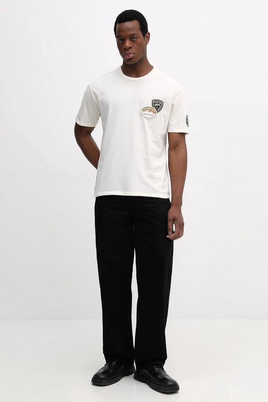 Bavlněné tričko Guess M6RI07.KBW41 béžová SS26