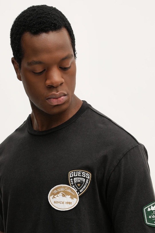 Guess t-shirt bawełniany szary M6RI07.KBW41