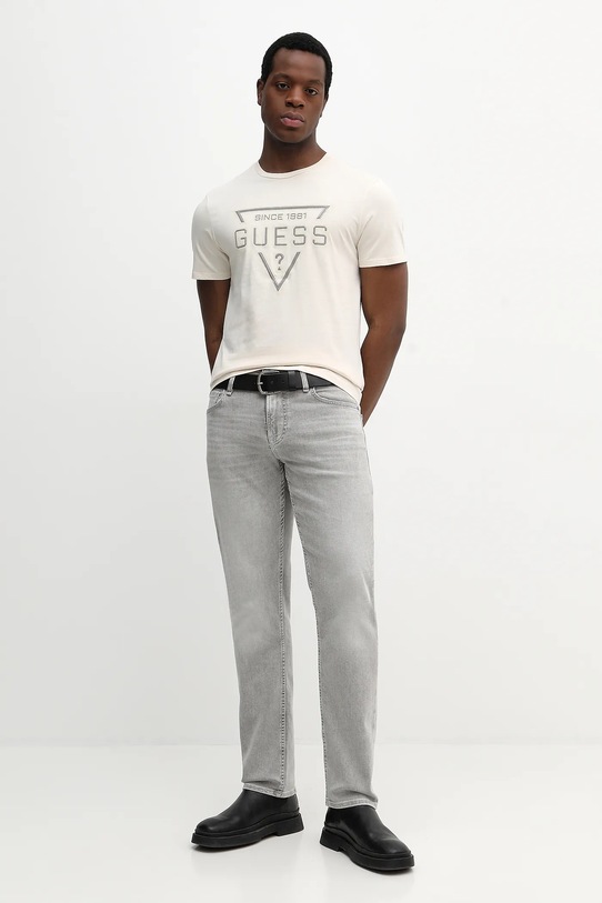 Guess t-shirt bawełniany M6RI09.I3Z14 beżowy SS26