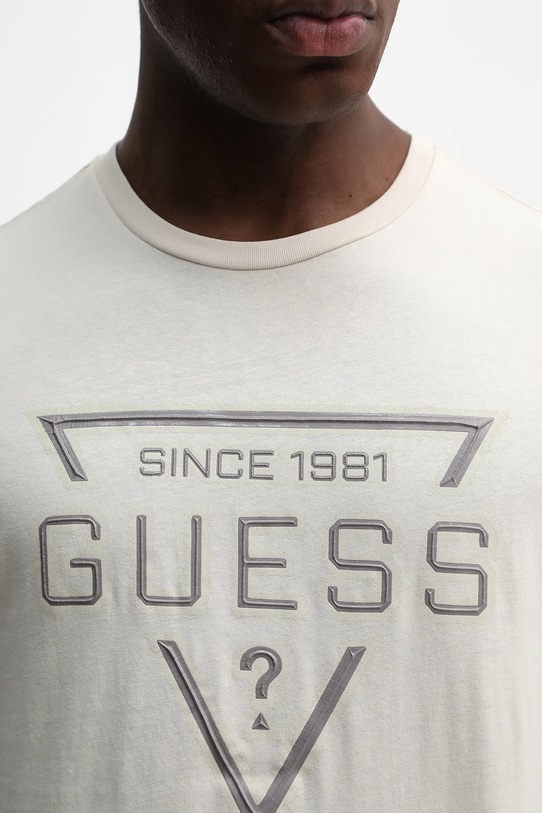 Guess t-shirt bawełniany M6RI09.I3Z14 beżowy