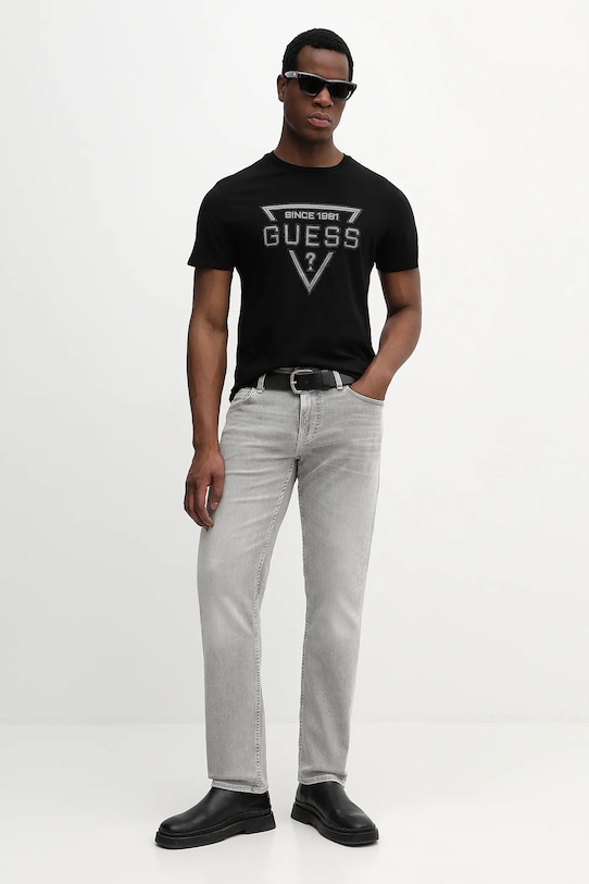 Guess t-shirt bawełniany M6RI09.I3Z14 czarny SS26