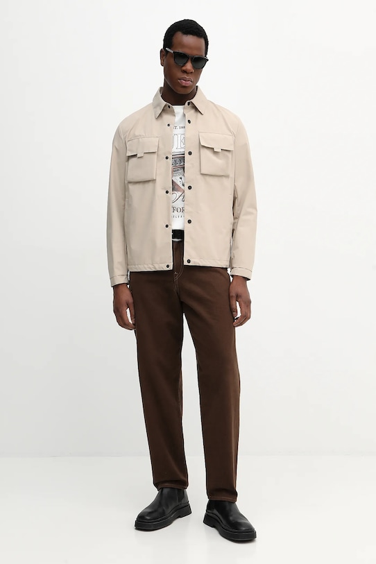 Хлопковая футболка Guess M6RI13.K8FQ4 бежевый SS26