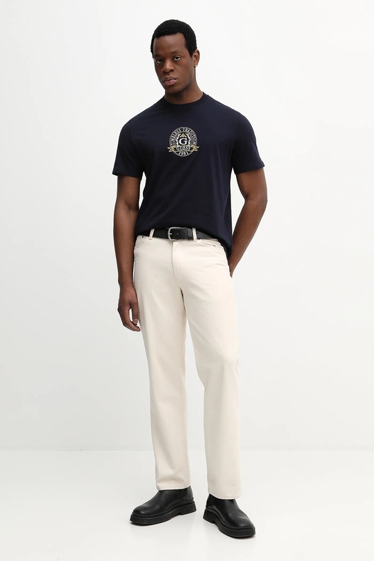 Хлопковая футболка Guess M6RI16.I3Z14 тёмно-синий SS26