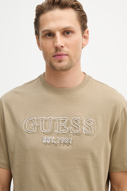 Guess t-shirt bawełniany zielony M6RI22.K8FQ4