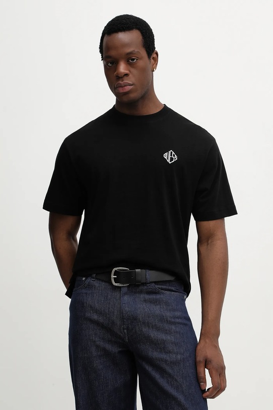 Guess t-shirt bawełniany aplikacja czarny M6RI25.I3Z14