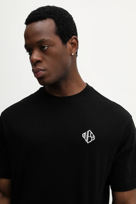 Guess t-shirt bawełniany czarny M6RI25.I3Z14