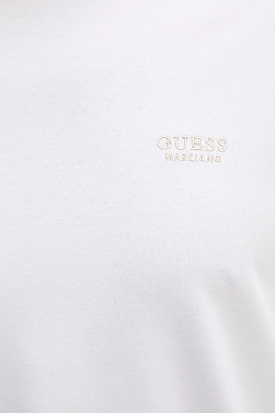 Guess t-shirt z domieszką jedwabiu M6RI49.KE722 biały