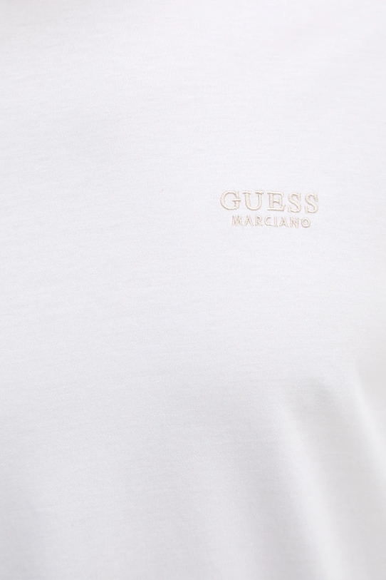 Guess t-shirt z domieszką jedwabiu M6RI49.KE722 biały