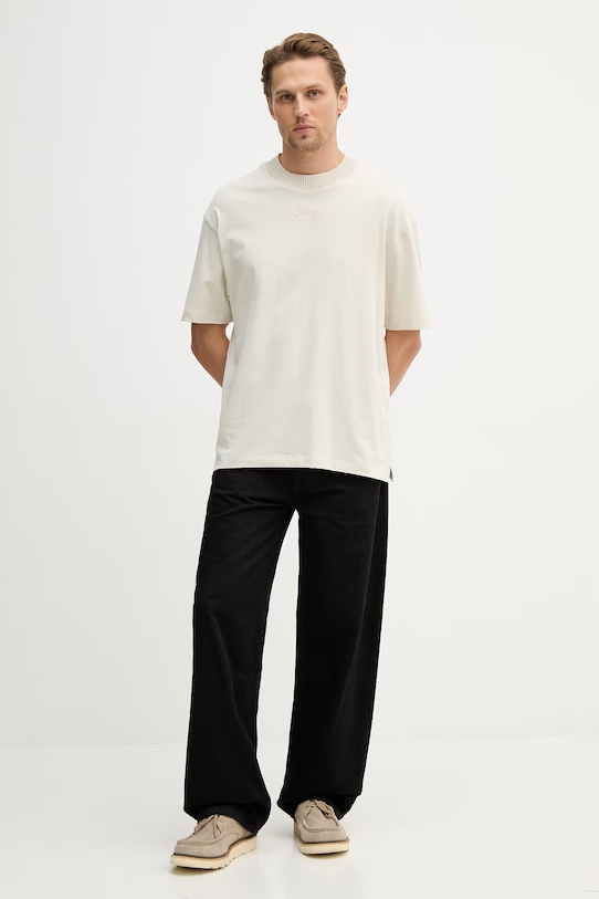 Guess t-shirt bawełniany M6RP09.KA260 beżowy SS26