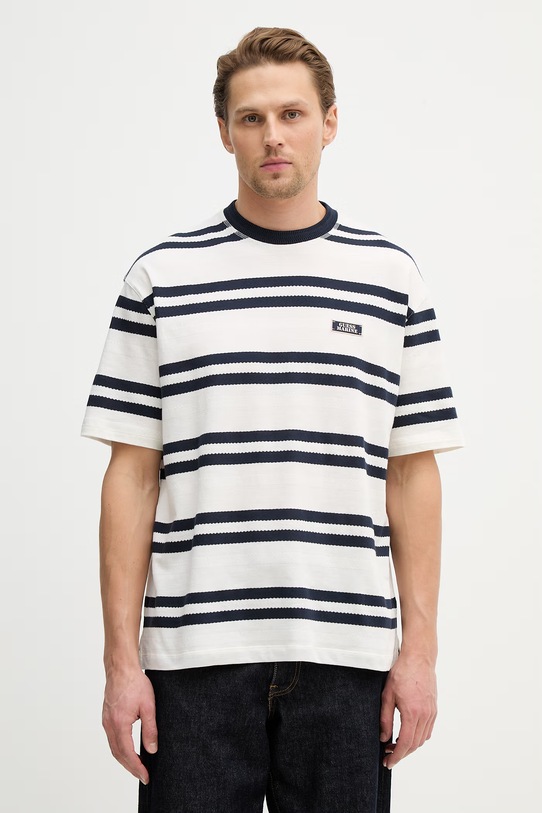 Βαμβακερό μπλουζάκι Guess βαμβάκι λευκό M6RP10.KD191