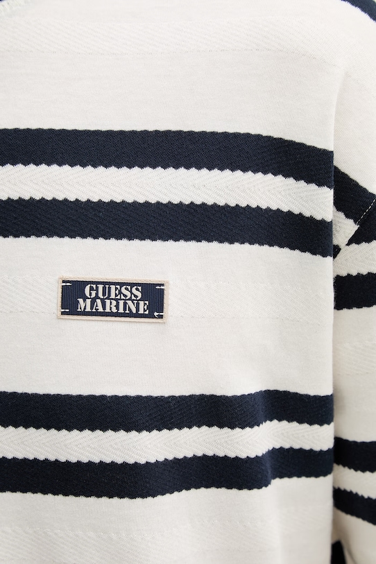 Βαμβακερό μπλουζάκι Guess M6RP10.KD191 λευκό