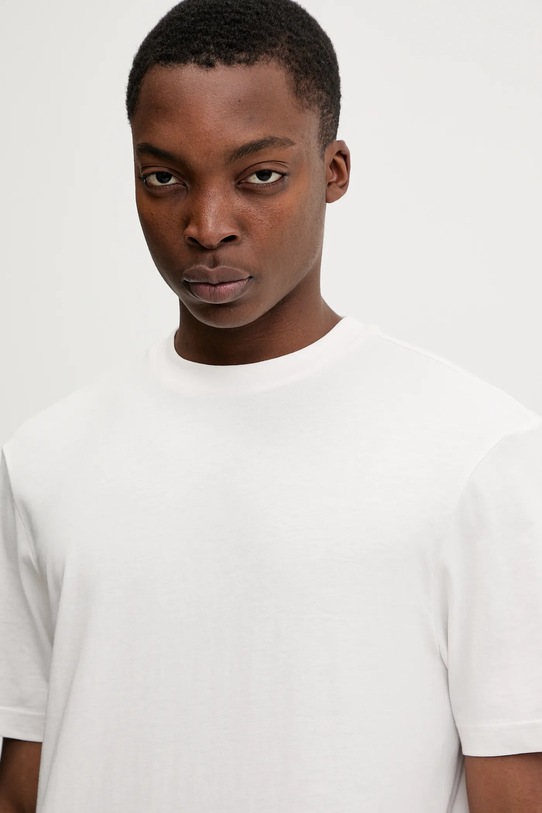 HUGO t-shirt bawełniany Danoto beżowy 50553144