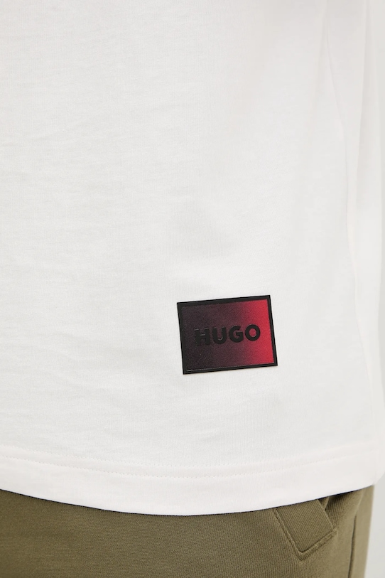 HUGO t-shirt bawełniany Danoto 50553144 beżowy