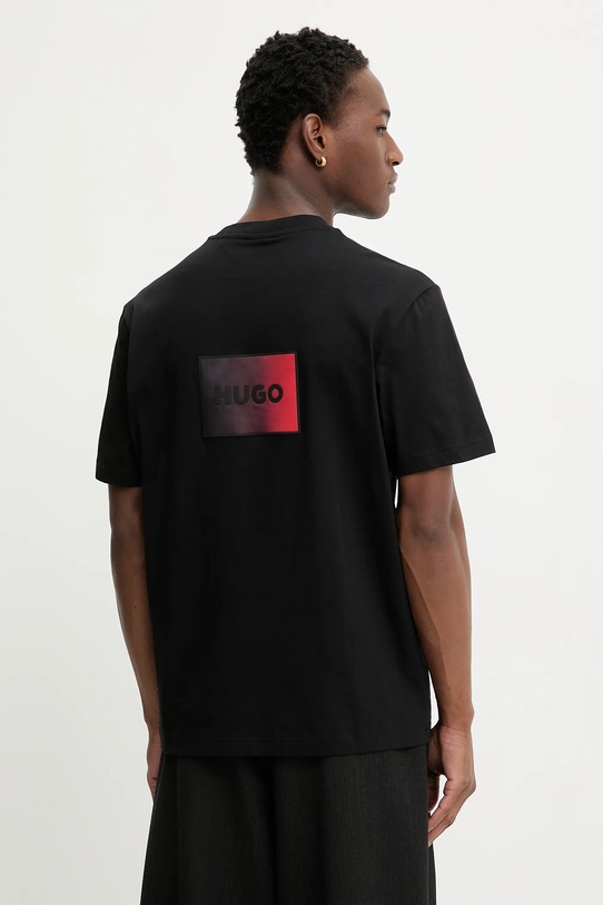 HUGO t-shirt bawełniany Danoto regular czarny 50553144