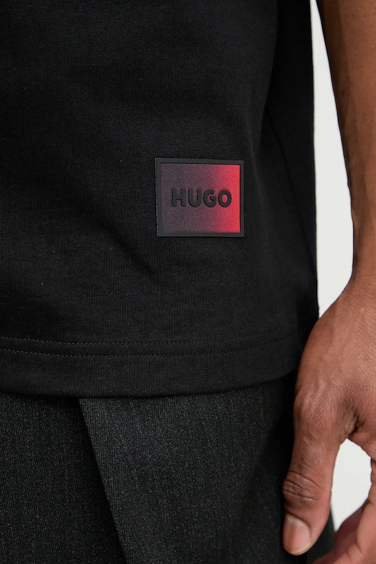 HUGO t-shirt bawełniany Danoto 50553144 czarny