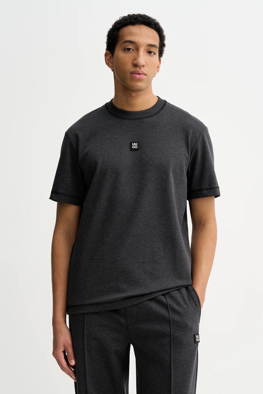 Футболка HUGO Dilanso с эластаном серый 50553173