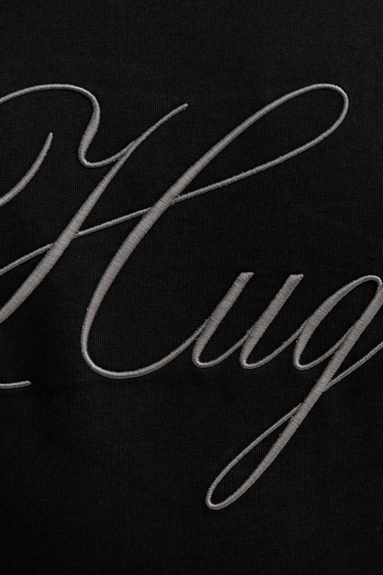 Bombažna kratka majica HUGO Dalent 50557058 črna