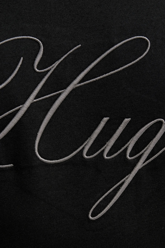 Bombažna kratka majica HUGO Dalent 50557058 črna