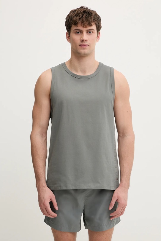 Βαμβακερό μπλουζάκι Karl Lagerfeld IKON στάμπα πράσινο B1M46012