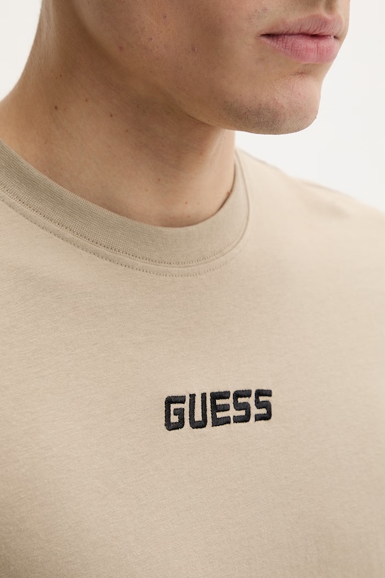 Guess t-shirt bawełniany COCHISE Z6RI00.I3Z14 beżowy