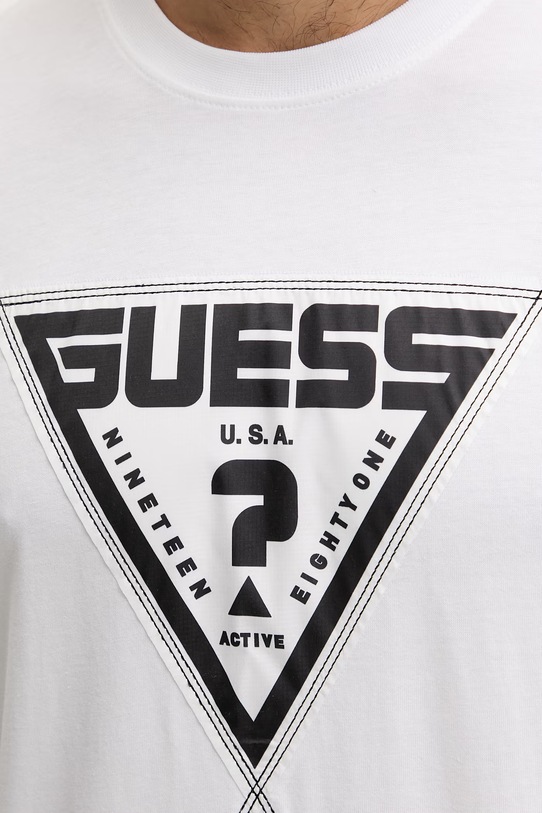 Guess t-shirt bawełniany LUTA Z6RI03.I3Z14 biały