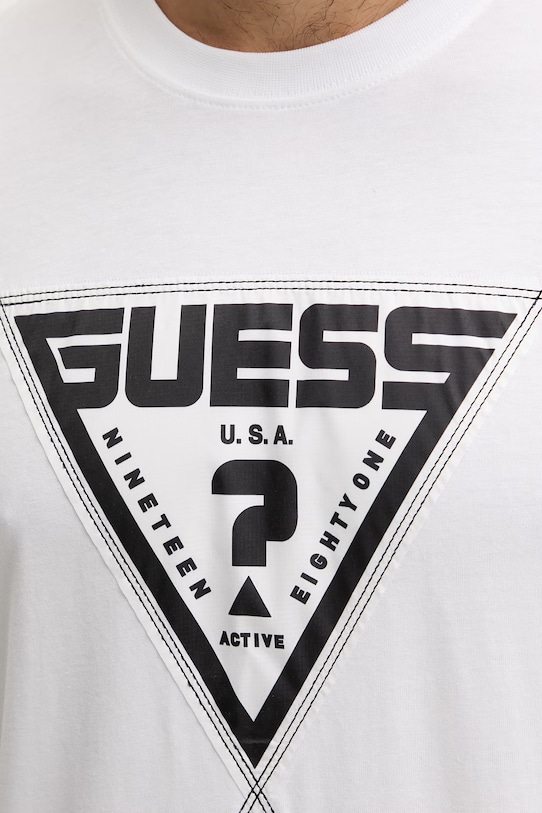 Guess t-shirt bawełniany LUTA Z6RI03.I3Z14 biały