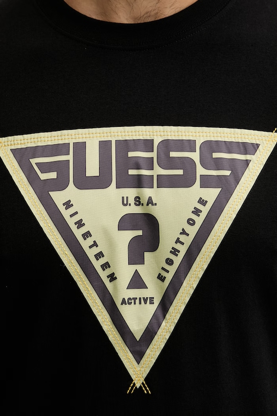 Guess t-shirt bawełniany LUTA Z6RI03.I3Z14 czarny