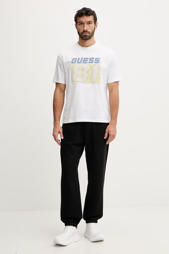Guess t-shirt bawełniany OPA Z6RI04.I3Z14 biały SS26