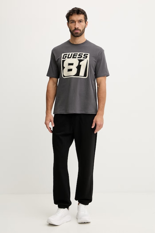 Guess t-shirt bawełniany OPA Z6RI04.I3Z14 szary SS26