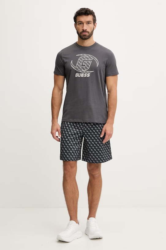 Guess t-shirt bawełniany KELE Z6RI06.I3Z14 szary SS26