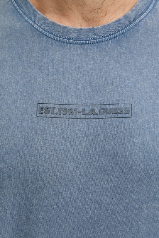 Guess t-shirt bawełniany NAWAT Z6RI11.I3Z14 niebieski