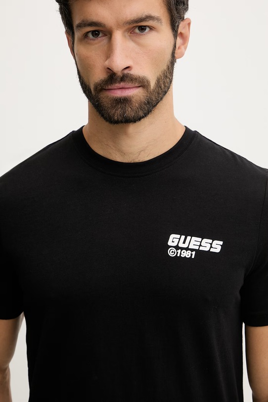 Guess t-shirt bawełniany LAURO czarny Z6RI12.I3Z14