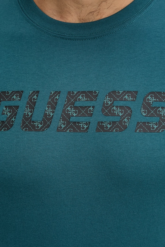Guess t-shirt bawełniany MASKA Z6RI15.I3Z14 turkusowy