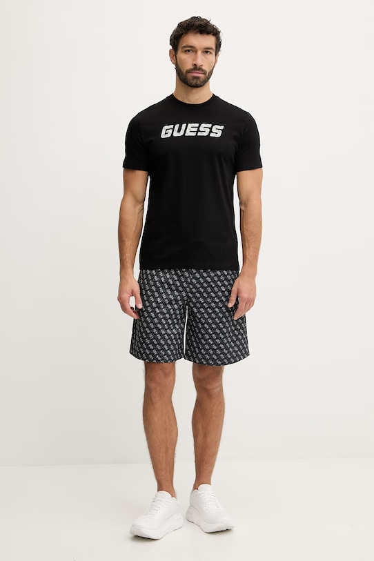 Guess t-shirt bawełniany MASKA Z6RI15.I3Z14 czarny SS26