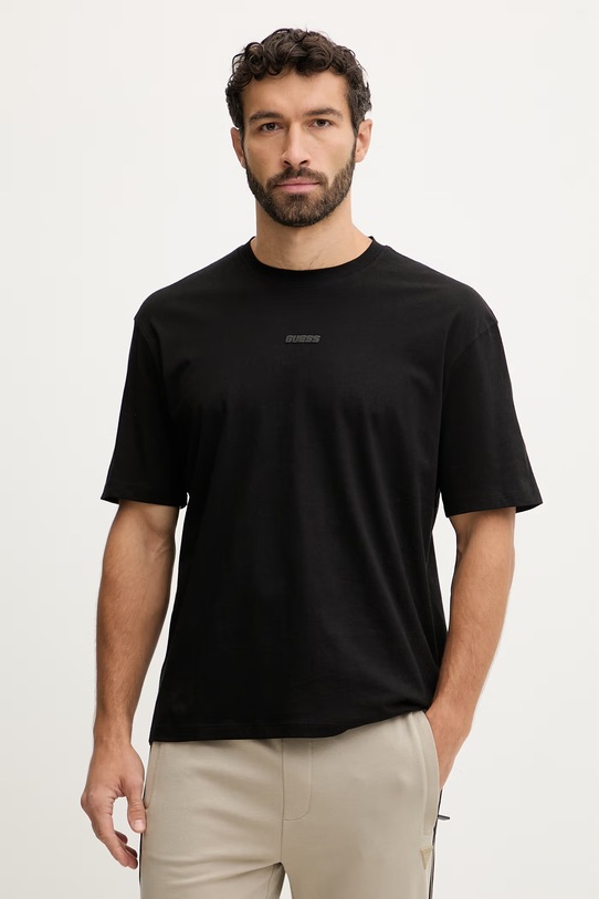 Guess t-shirt bawełniany GIANO nadruk czarny Z6RI16.I3Z14