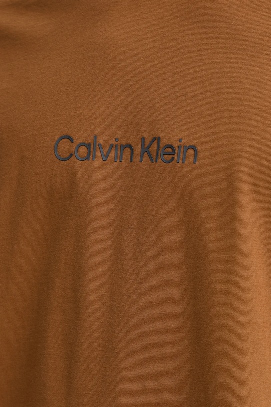Calvin Klein t-shirt bawełniany LV040HM228 brązowy