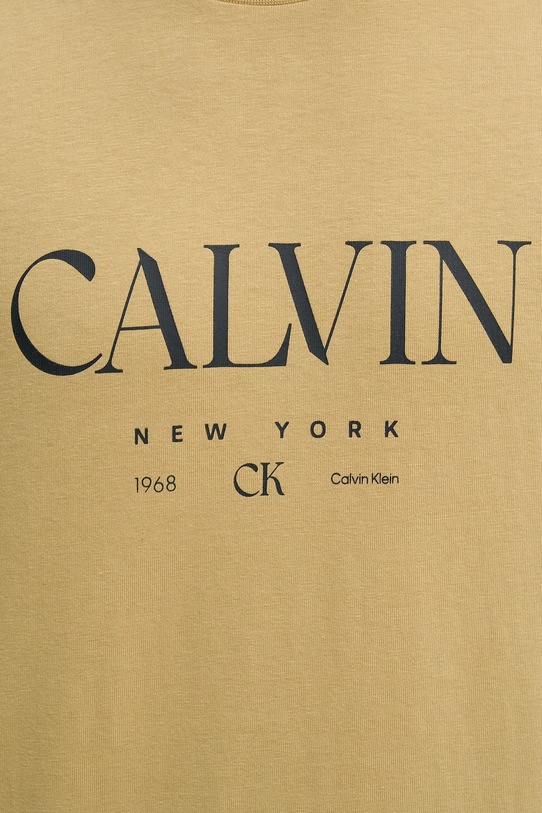 Calvin Klein t-shirt bawełniany LV04RE807G beżowy