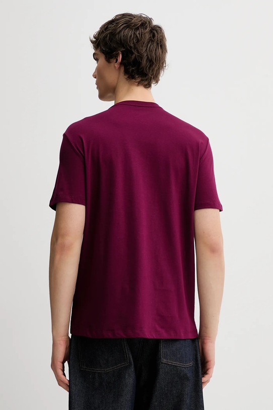 Odzież Calvin Klein t-shirt bawełniany LV04RE819G bordowy