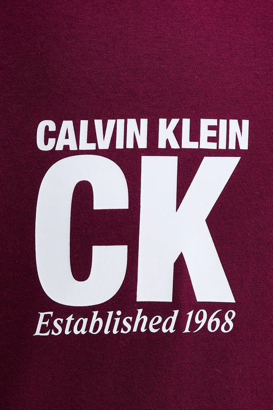 Calvin Klein t-shirt bawełniany LV04RE819G bordowy