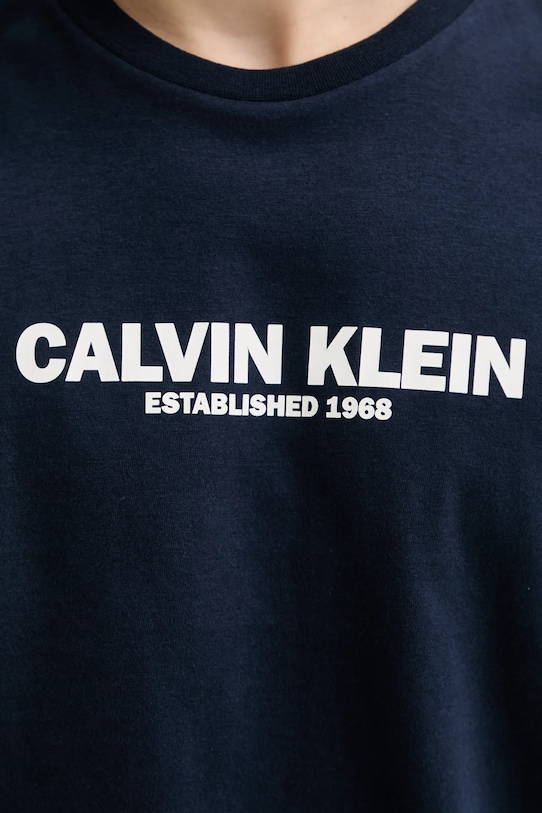 Calvin Klein t-shirt bawełniany LV04RE820G granatowy