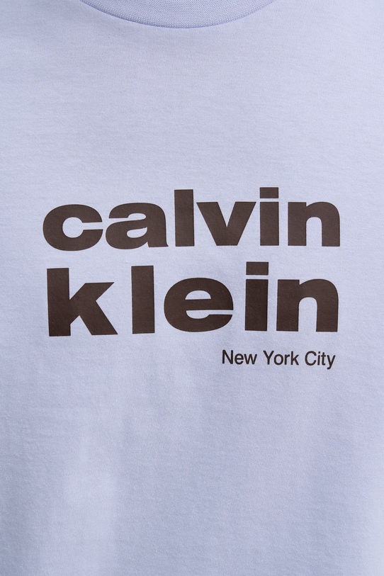 Calvin Klein t-shirt bawełniany LV04RE821G niebieski