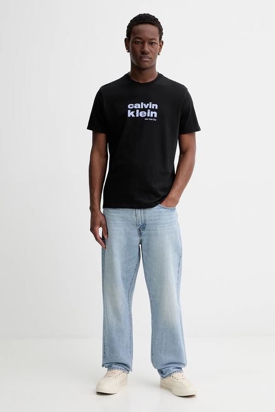 Calvin Klein t-shirt bawełniany LV04RE821G czarny SS26
