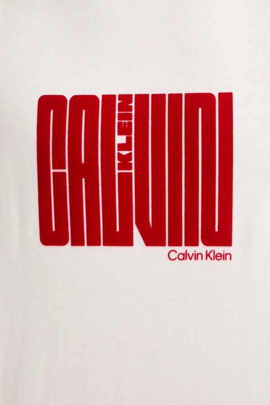 Calvin Klein t-shirt bawełniany LV04RE832G beżowy