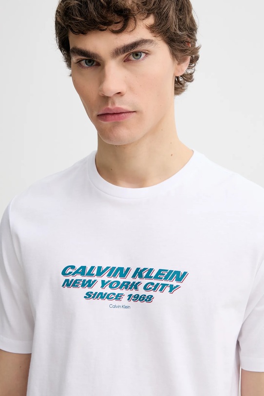 Calvin Klein t-shirt bawełniany biały LV04RE834G