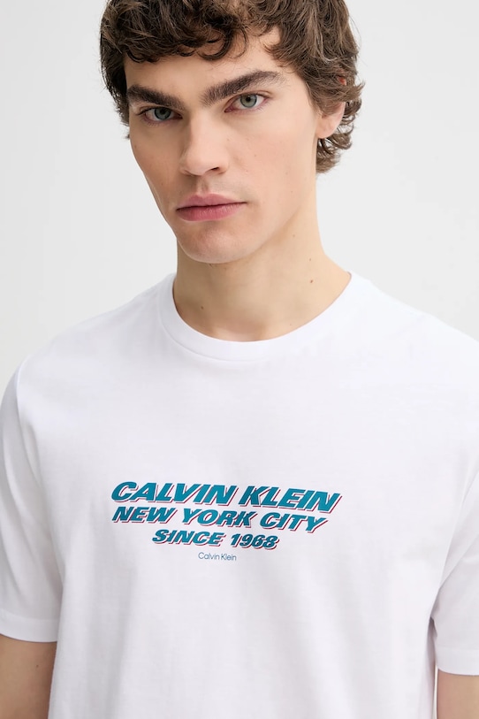 Calvin Klein t-shirt bawełniany biały LV04RE834G