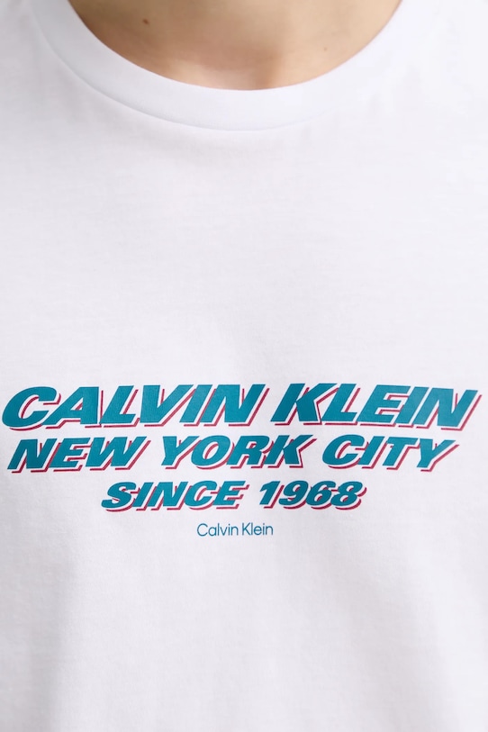 Calvin Klein t-shirt bawełniany LV04RE834G biały