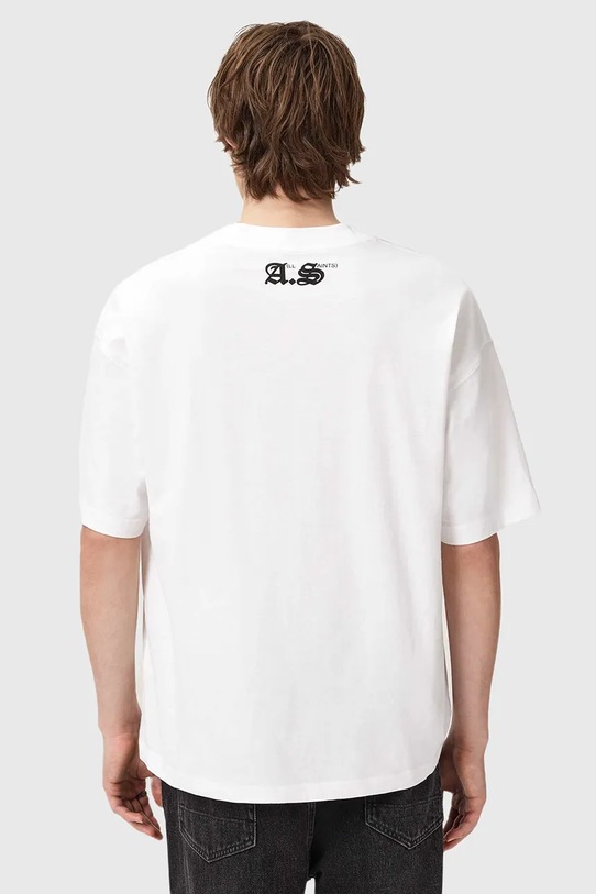 AllSaints t-shirt bawełniany M042PD biały SS26