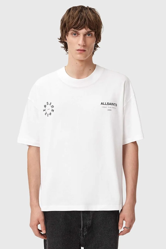 AllSaints t-shirt bawełniany M042PD biały