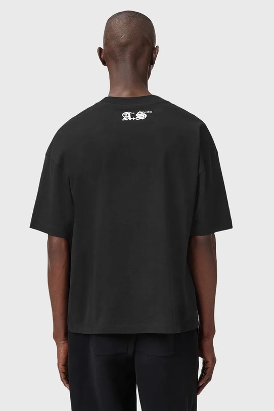 AllSaints t-shirt bawełniany M042PD czarny SS26