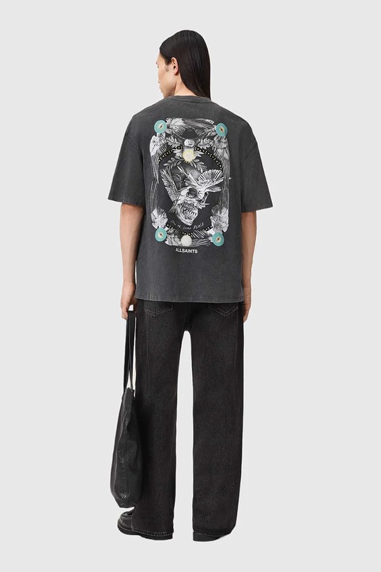 AllSaints t-shirt bawełniany szary M028PD